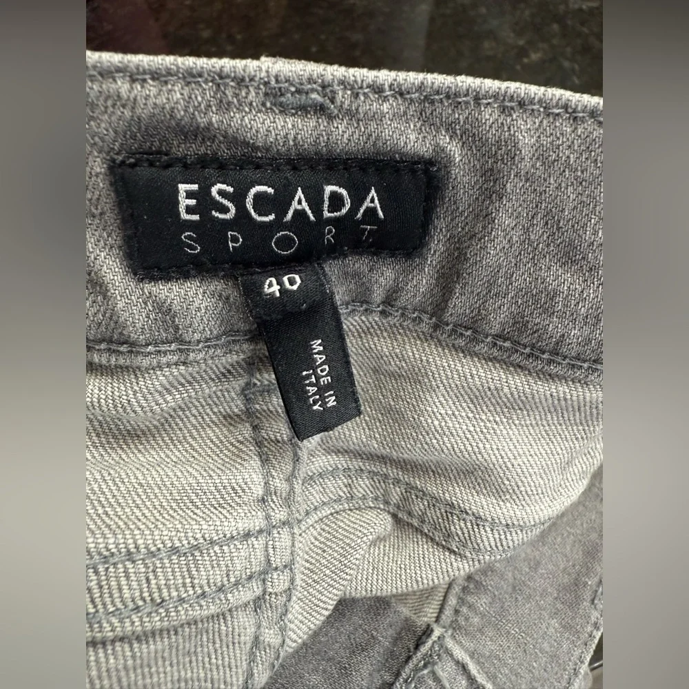 Escada Sport Dark Gray Jeans Sz 40 US 10 - Picture 5 of 6